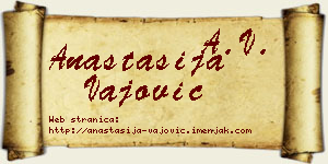 Anastasija Vajović vizit kartica